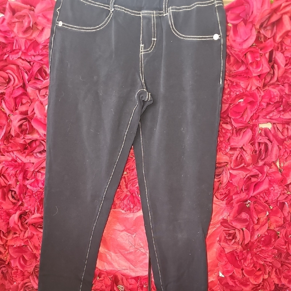 Guess Girls Black Jeggings with Stretch Fit Size 12 LIKE NEW